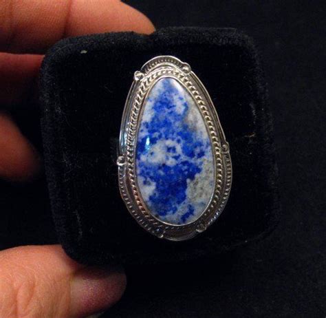 Navajo Native American Lapis Lazuli Sterling Ring Sz Thomas