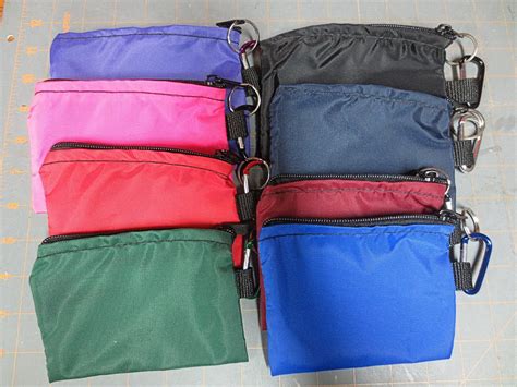 Nylon Zippered Pouches In Two Sizes Medium And Large With Choice Of Co