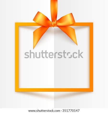 Brown and red gift card, gift box icon, gift, ribbon, orange png. Orange Vector Gift Box Frame Silky Stock Vector 338175836 ...