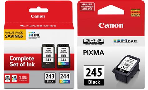 Genuine Canon Pg 243bk Black And Cl 244 Color Inkjet Print Cartridge