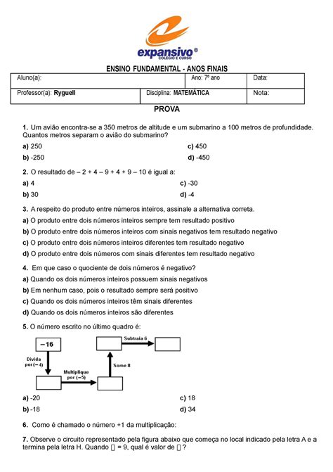 Quantas Materias Tem No 7 Ano