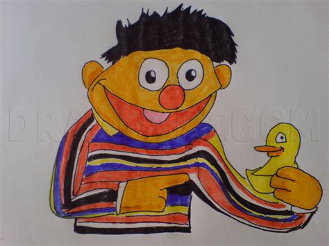 How To Draw Ernie Step By Step Drawing Guide By Dandeeno DragoArt