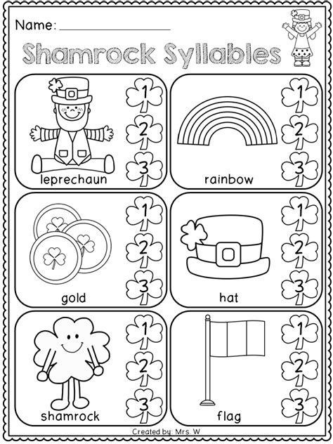 Free St Patricks Day Literacy And Math Printables Kindergarten