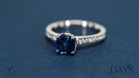 Ceylon Sapphire Ring In 14kt White Gold With Diamonds 17ct Tw Youtube