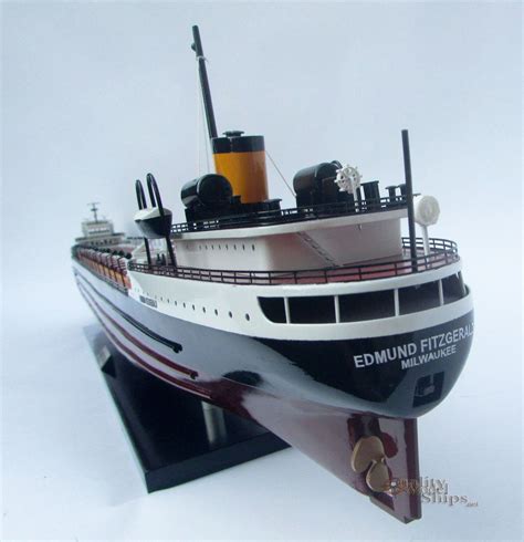 Ss Edmund Fitzgerald American Great Lakes Freighter Handcrafted Wooden