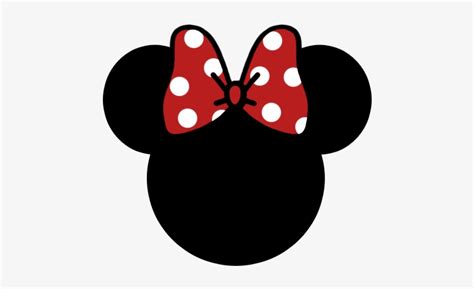 Minnie Red Polka Dot Bow Minnie Mouse Head Png Image Transparent