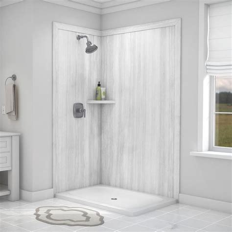 Flexstone Elegance 2 Silver Strata Panel Kit Shower Wall Surround 48
