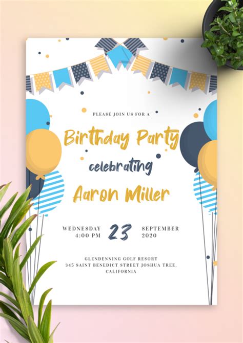 Party Invitation Templates Download Pdf Or Png