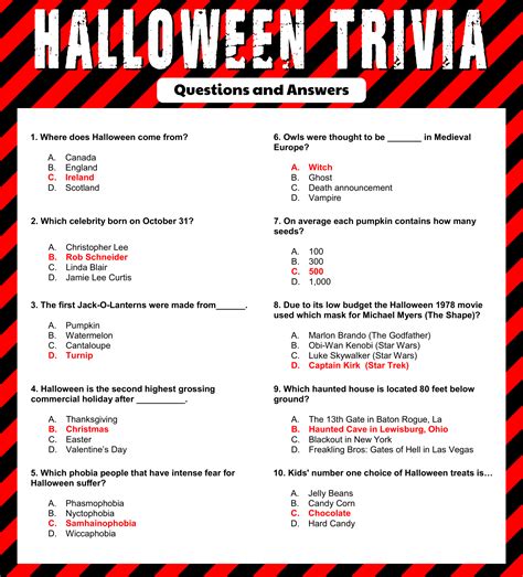 Vgajic/getty images these free printable activities for kids will keep the kids happy and content for h. 8 Best Printable Halloween Trivia For Adults - printablee.com