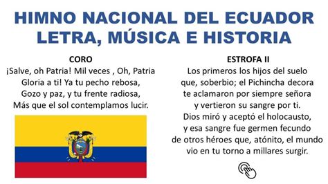 Himno Nacional Del Ecuador Historia Y Significado Unidad Educativa