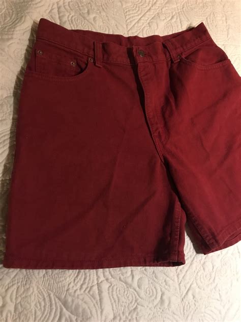 Vintage Levi 550 Red Jean Shorts 90s Red Jean Shorts Levi 550 Red