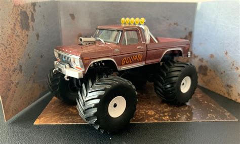 Ford F 250 Goliath 1979 In Brown 143 Scale Monster Truck Model Kings