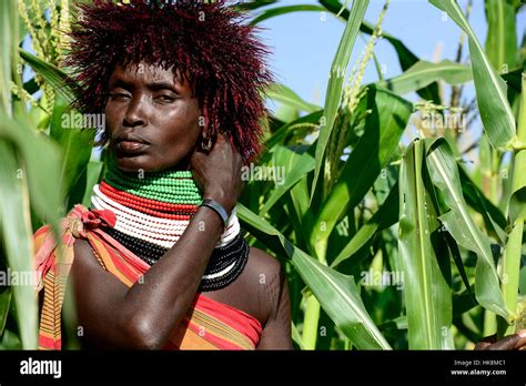 Kenya Turkana Lodwar Turkana Village Kaitese Turkana Woman With Wig