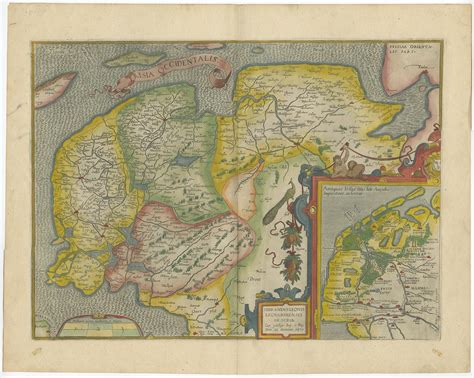 Antique Map Of Friesland By Ortelius C 1580 Ebay