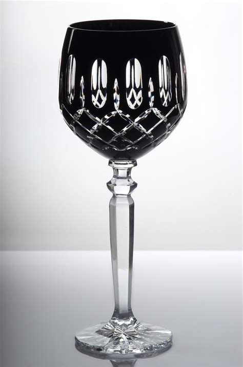 Bastille 24 Lead Crystal Black Tall Wine Glasses Set Of 6 Wine Glasses Product Categories