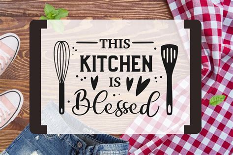 This Kitchen Is Blessed Svg Cutting Board Svg Kitchen Svg Etsy