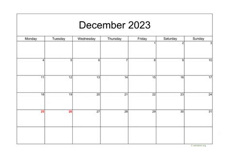 January To December 2023 Calendar Printable