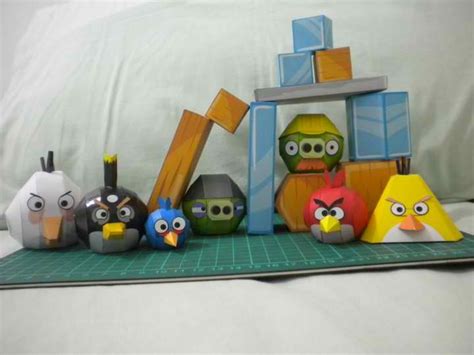 Angry Birds Bricks Papercraft Papercraft Paradise Papercrafts Paper Models Card Models