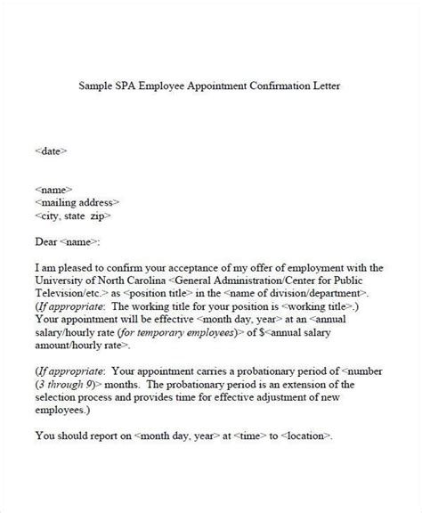 Professional intern cover letter sample from a real job application. Appointment Letter With Probation Period Months Semioffice ...