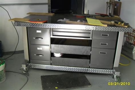 Filing & office storage cabinets. Paint mix bench, closer to completion. | Tool box storage ...