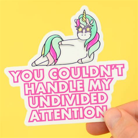 You Couldnt Handle My Undivided Attention Vinyl Sticker M E R I W