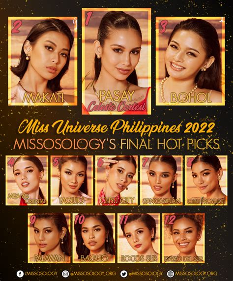 Miss Universe Philippines 2022 Final Hot Picks Missosology