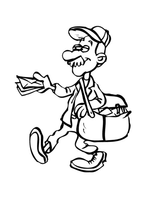 Coloring Page Postal Carrier Free Printable Coloring Pages Img 9536