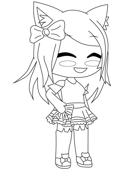 Cat Girl Coloring Coloring Pages