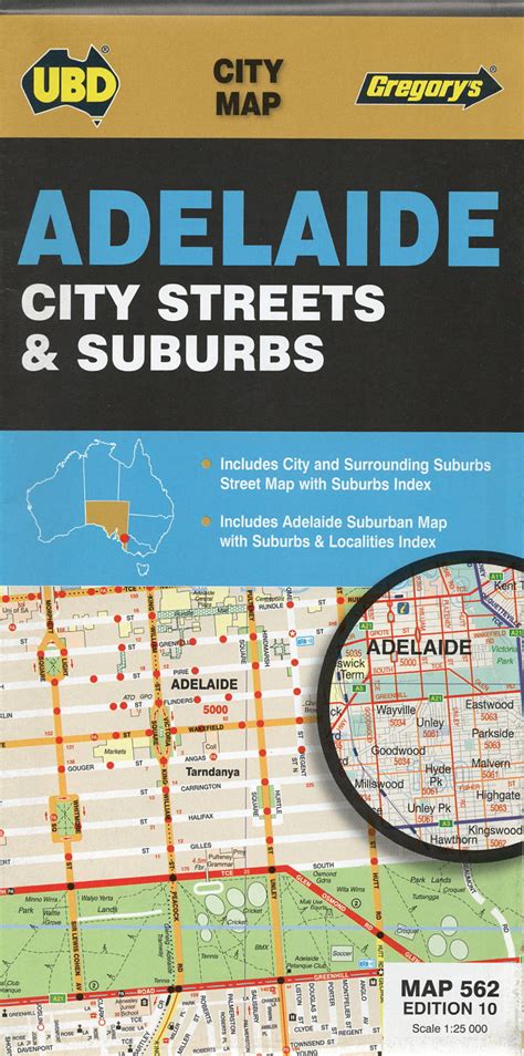 Adelaide Map 562 City Streets And Suburbs Ubd Greg Abc Maps