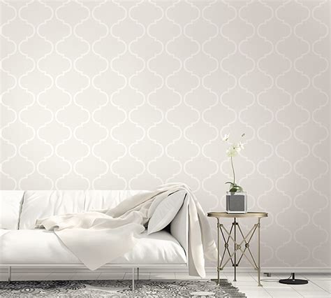 Elegant and Pure White on White Wallpaper – Rosemont Wallcoverings