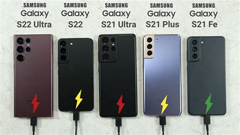 Samsung S22 Ultra Vs S22 Vs S21 Ultra Vs S21 Vs S21 Fe Battery