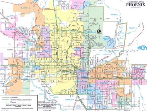 City Of Phoenix Map Phoenix City Map Arizona Usa