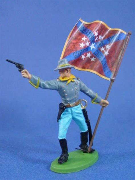 Britains Herald Dsg Confederate Toy Soldiers Robertsons Cavaliers Flag