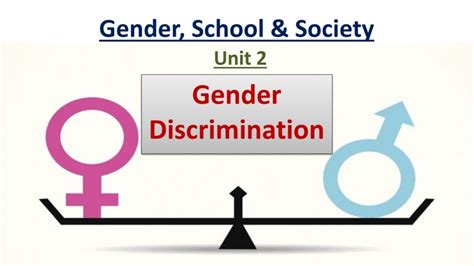 Gender Discrimination Gender School And Societybed 1st Year Youtube
