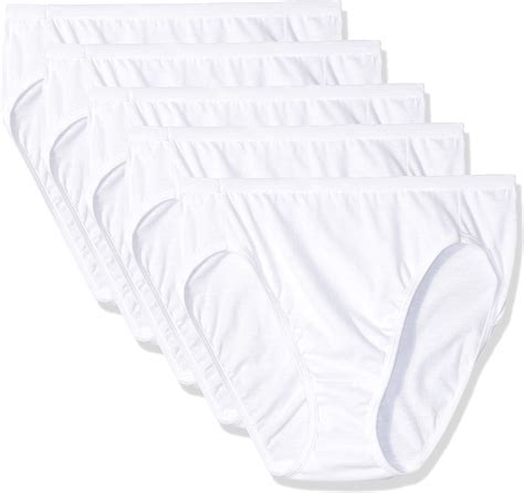 Hanes Damen Ultimate Womens Cotton Comfort Ultra Soft Hi Cut Unterhose 5er Pack Amazonde