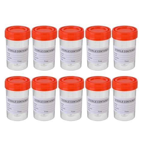 10pcs Sterile Container Cap Plastic Hospital Urine Collection Sample