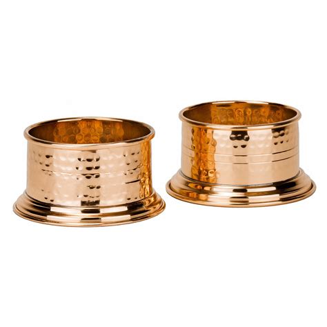 Fez Solid Copper Wine Coasters Set Of 2