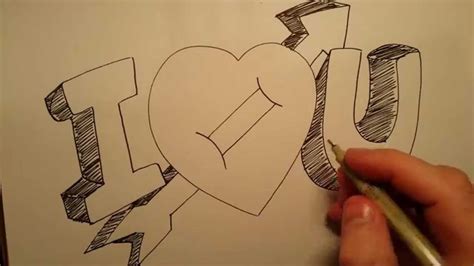 How To Draw I Love You With Heart Basic Drawing Skills Series Youtube