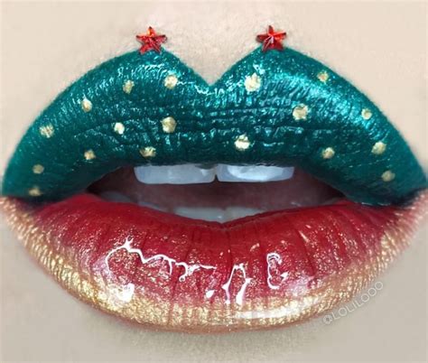 30 Fancy Lip Makeups For 2019 Christmas Lip Art Lip Art Makeup