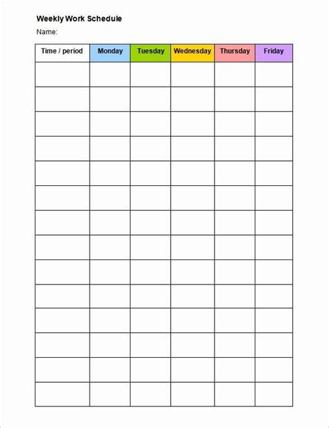 New Blank Daily Schedule Template In 2020 Daily Schedule With