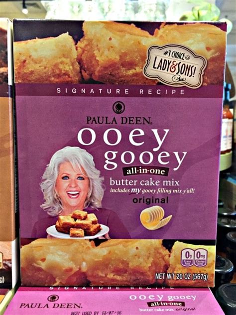 In the bowl of an electric mixer, combine the cake mix, egg, and butter; Paula Deen's Ooey Gooey Butter Cake