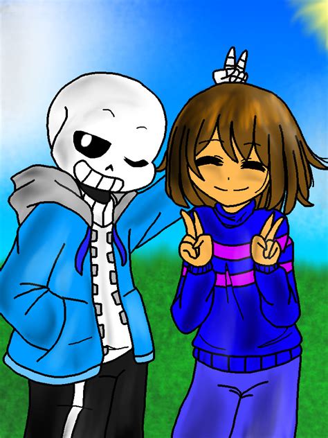 Undertale Chara X Sans And Frisk Images