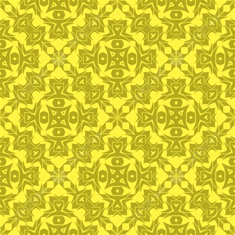 Yellow Ornamental Seamless Line Pattern Background Design Decoration