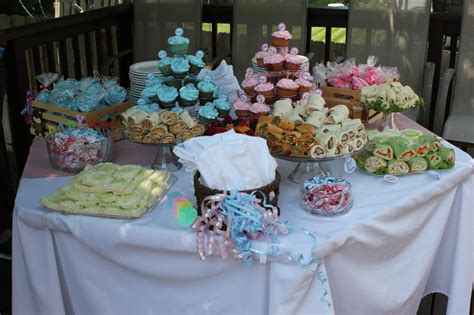 You can always provide recipes for healthy planning a gender reveal party can be lots of work, but it doesn't have to be. Gender Reveal Party food table | Gender Reveal Party ...