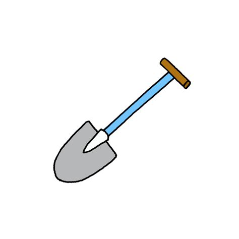 Illustration about the cartoon graphic drawing on a mole and. How to Draw a Shovel - Step by Step Easy Drawing Guides ...