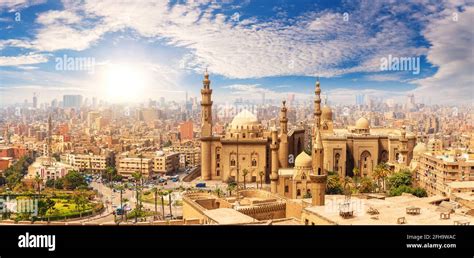 The Mosque Of Sultan Hassan Cairo Skyline Egypt Stock Photo Alamy
