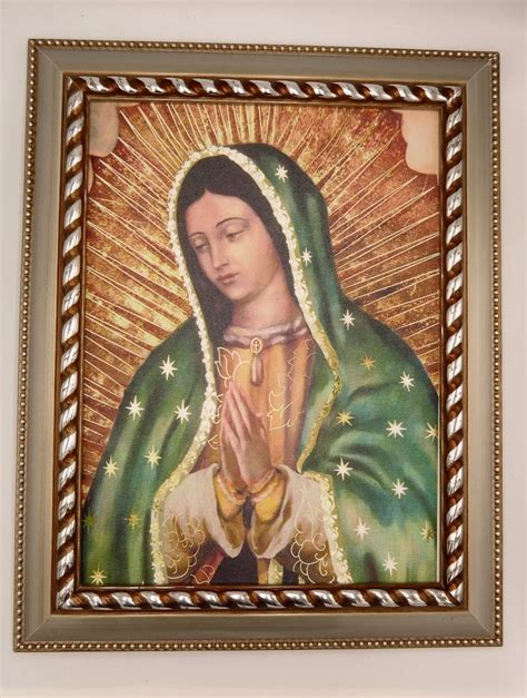 Framed Picture Of Virgin Mary Modern Wall Art For Home Decoration 12 16 Inches Ready To Hang