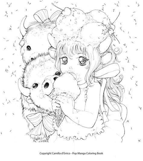 View all coloring pages from anime & manga category. coloring book | Camilla d'Errico