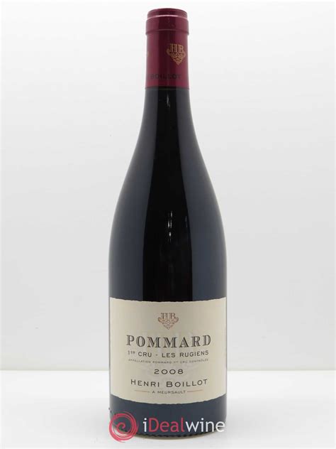 Buy Pommard 1er Cru Les Rugiens Henri Boillot Domaine 2008 Lot 10805