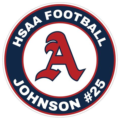 Hsaa Football Circle Car Decal Or Magnet Personalized